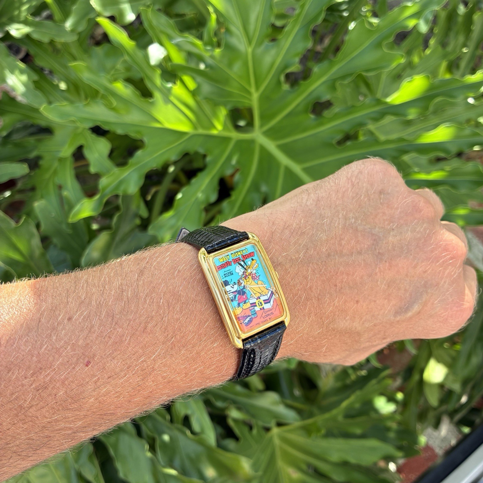 RARE Seiko Lorus Disney Mickey Mouse Men’s Tank Watch Read Description