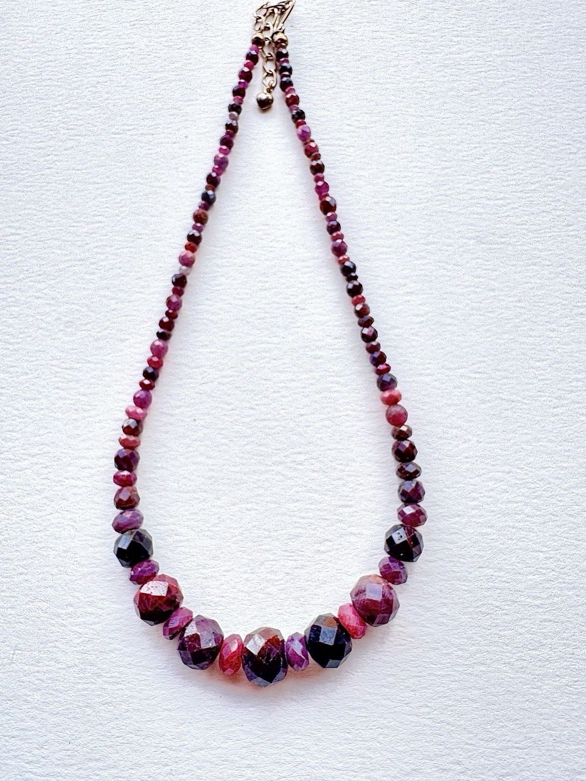Jay King Faceted Raspberry Sapphire Necklace