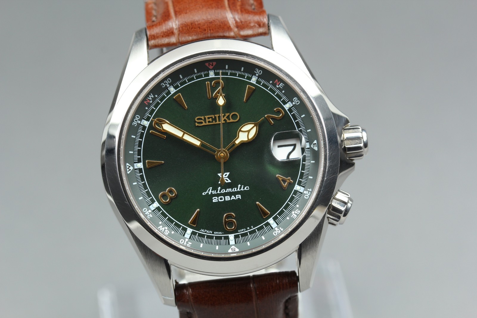 SEIKO Prospex Alpinist SBDC091 Moss Green AT Date Men’s Watch [Band Little Wear]