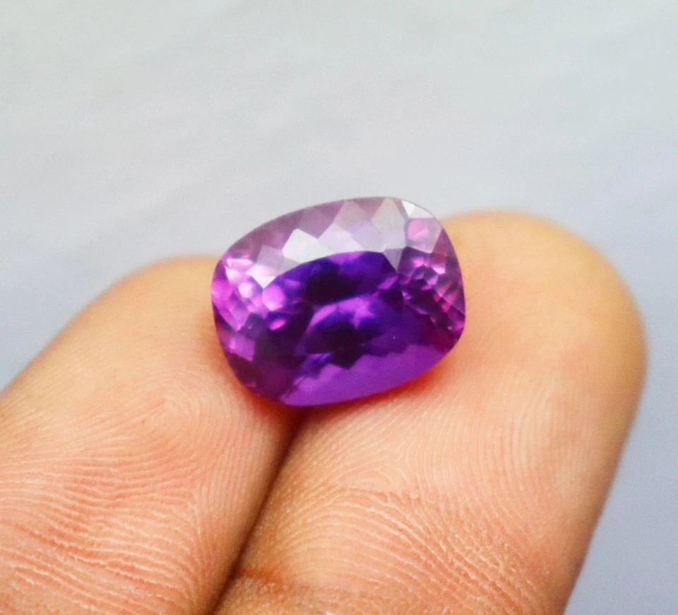 Natural 8.00 Ct Purple Blue Sapphire Cushion Cut Loose Gemstone Certified
