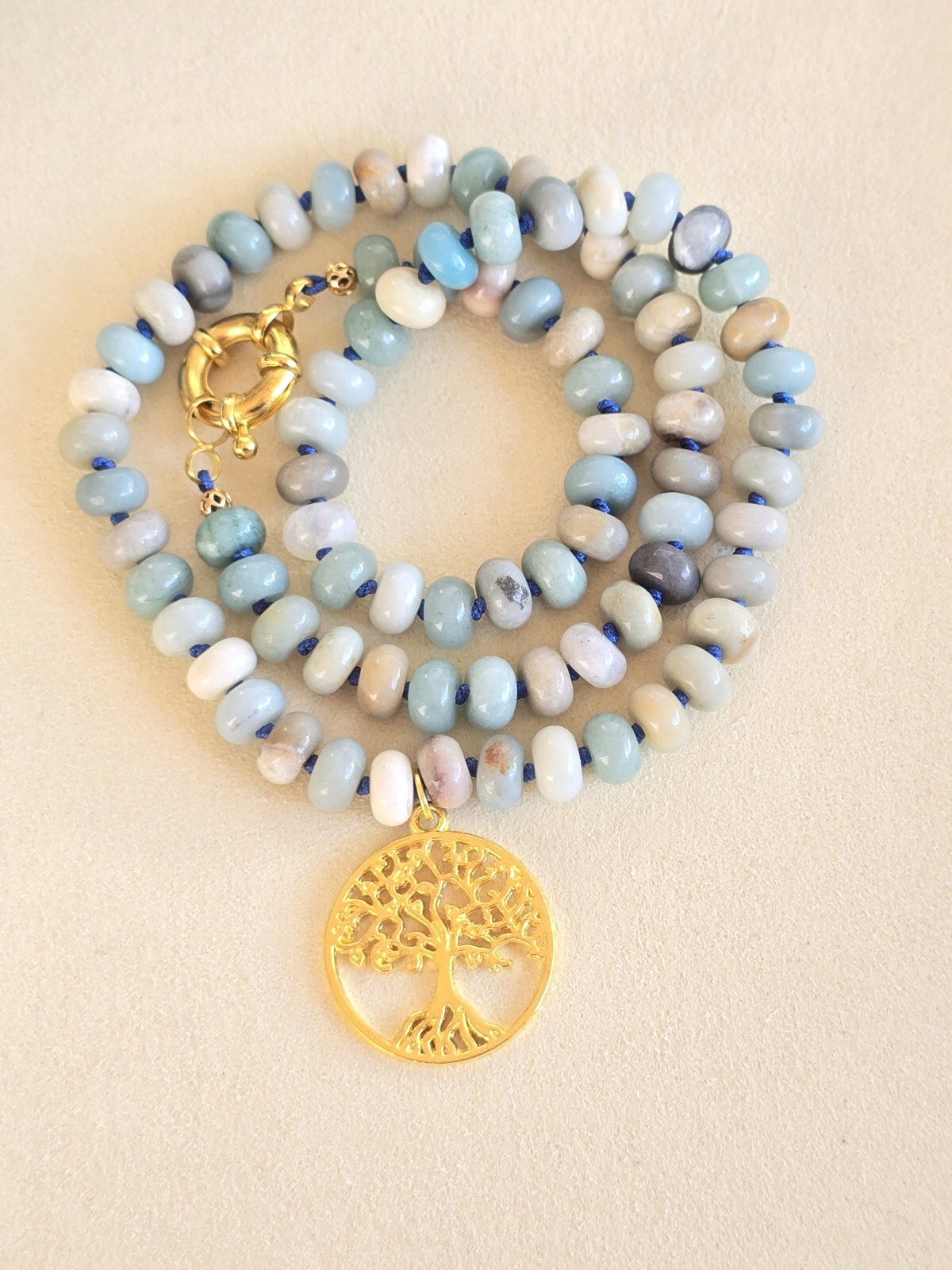 Tranquility and Spiritual Harmony Amazonite 5*8mm Beaded Handmade Necklace.