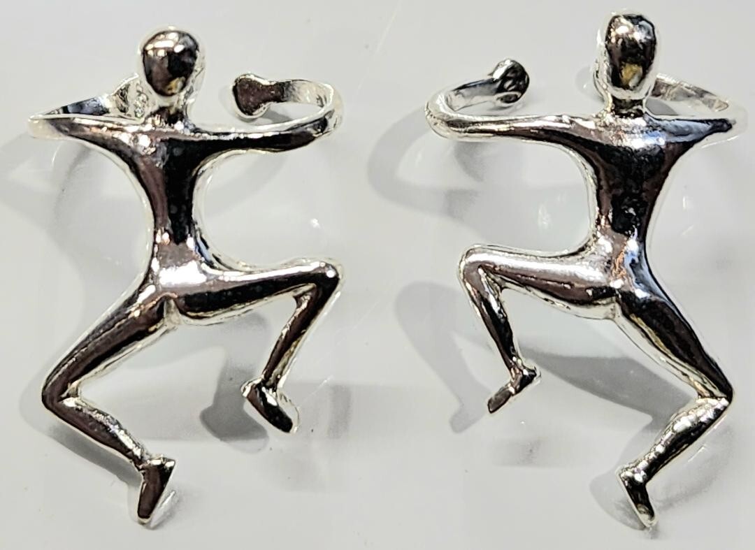 Ear Cuffs Climbing Man 925 Sterling Silver You get 2 Pieces 1 Pair cuffs SM2