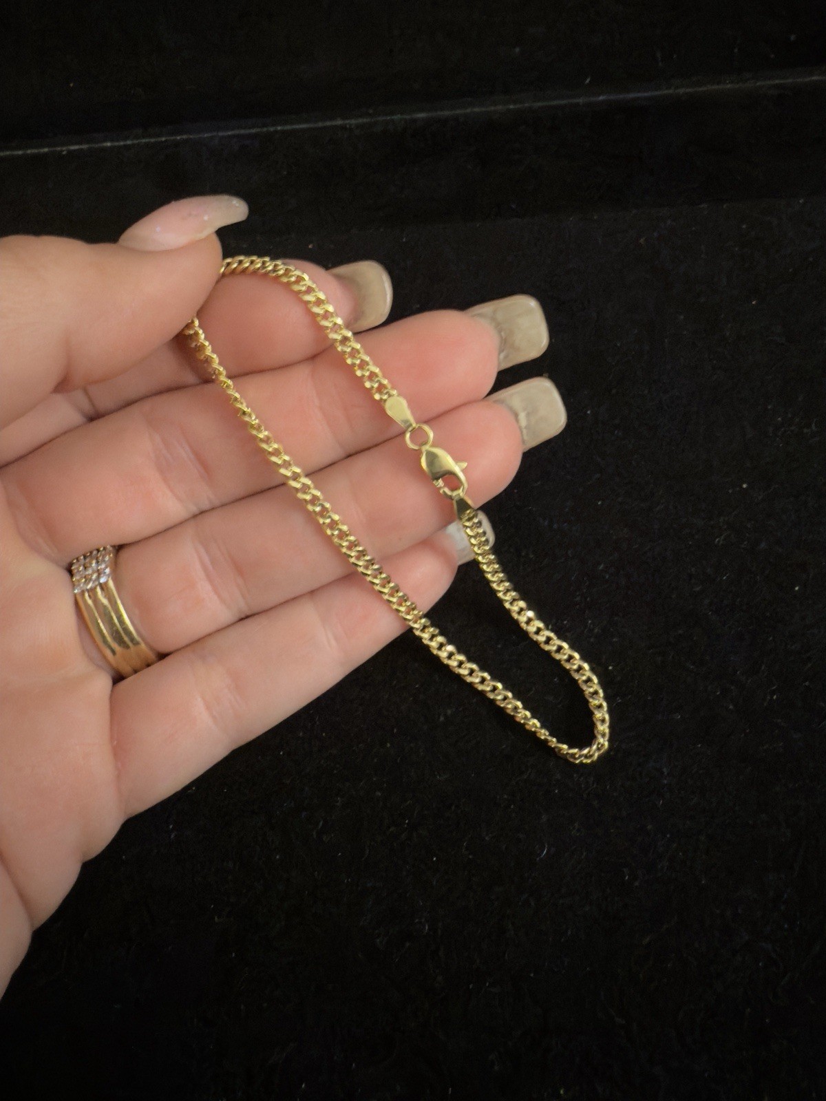 10k Sold Gold 3mm Miami Cuban Link Bracelet 8in – NEW