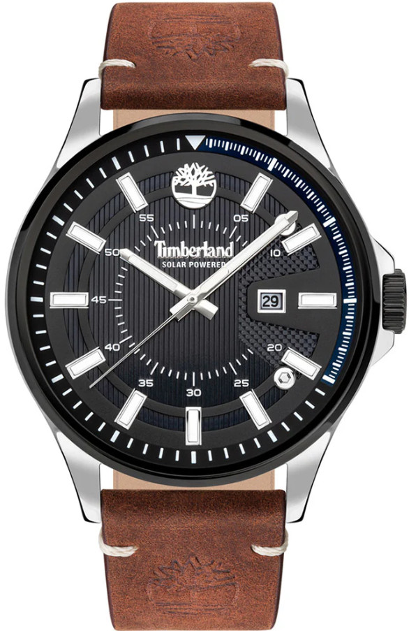Timberland Brown Leather Black Dial Date Men’s Watch TDWJB2000602 DISPLAY