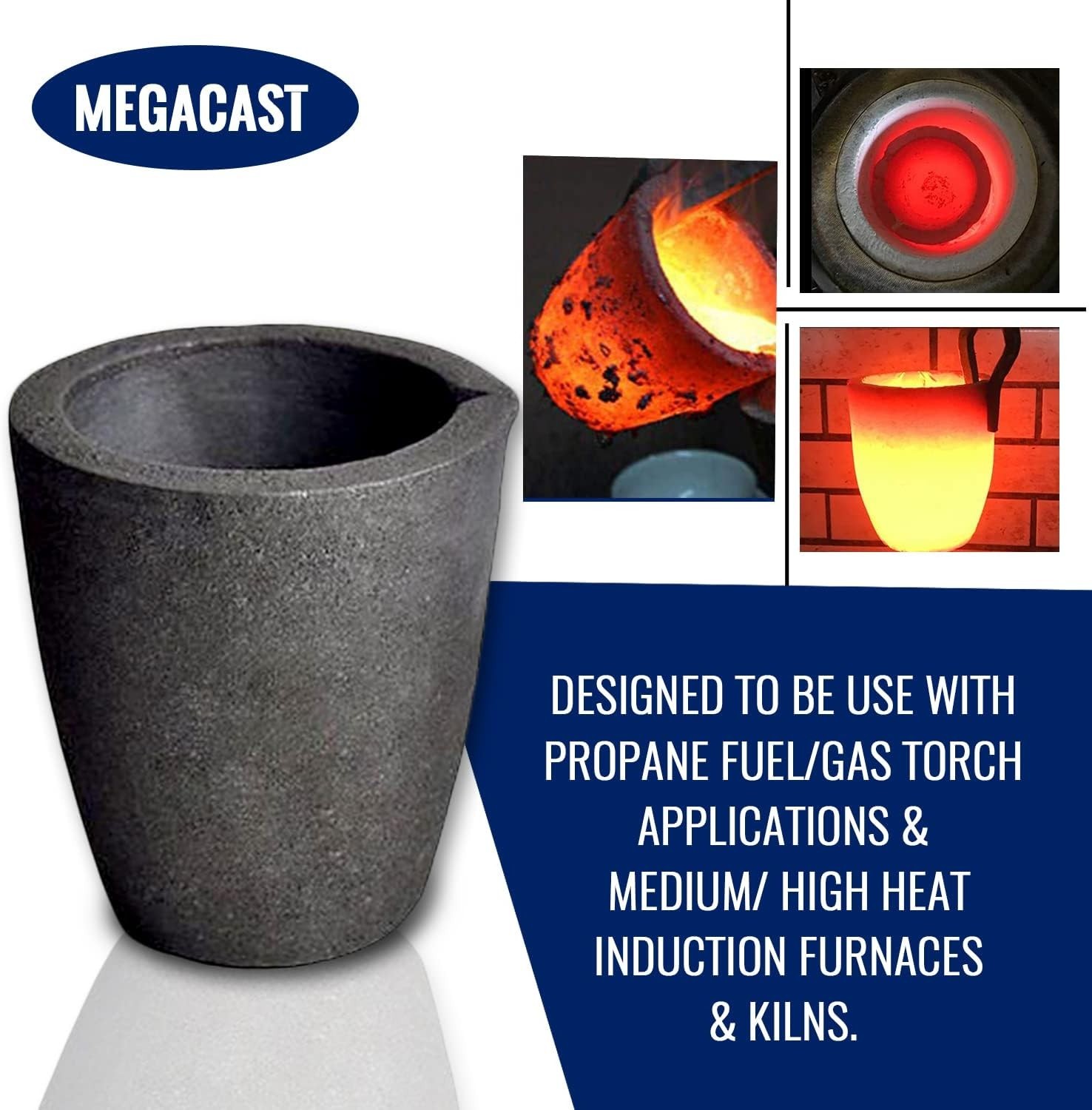 High Heat 4KG Graphite Crucible for Efficient Metal Casting & Refining