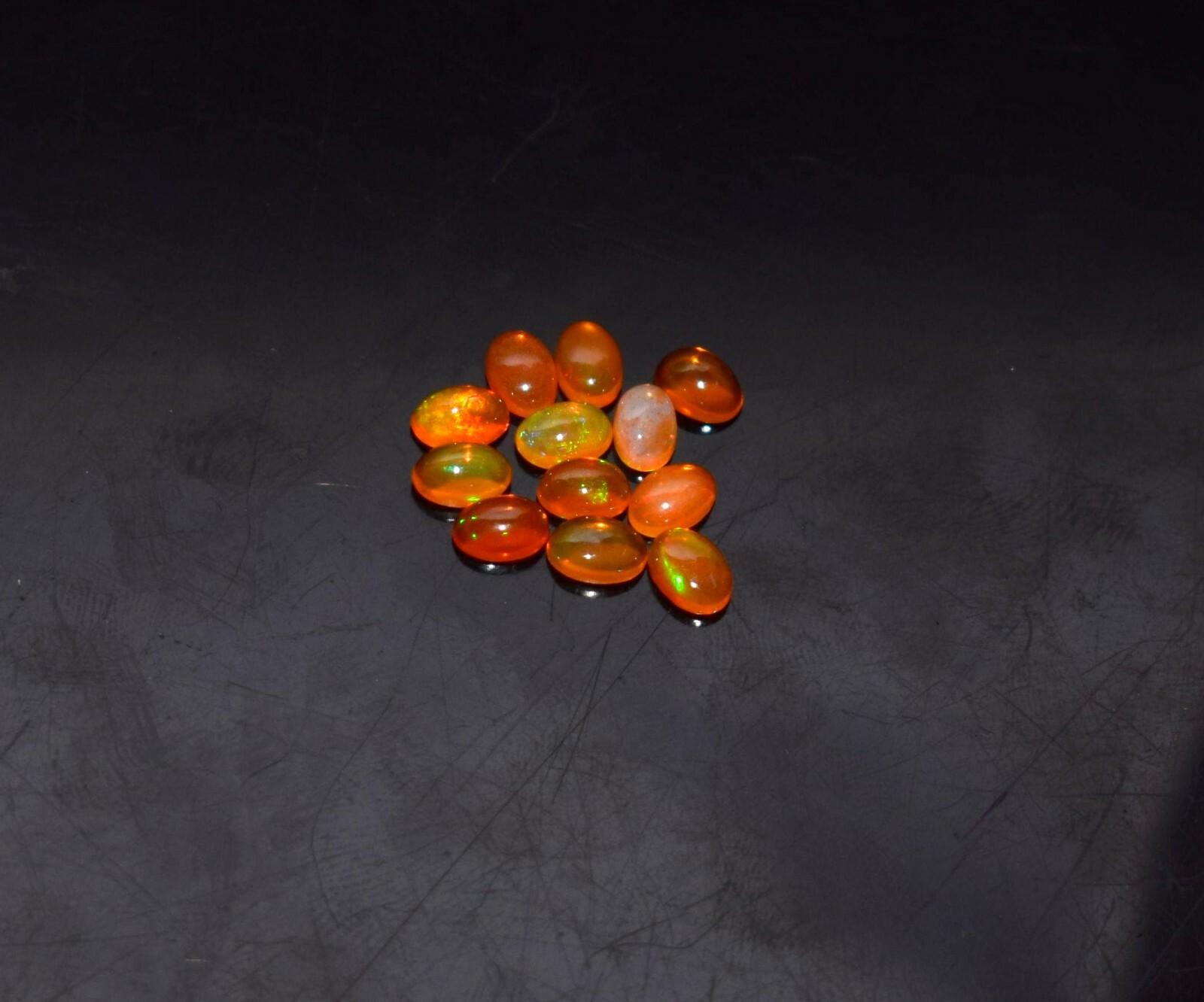 12Pcs 4x6MM Natural Ethiopian Opal Wello Fire Opal Lose Gemstone Cabochon S3149