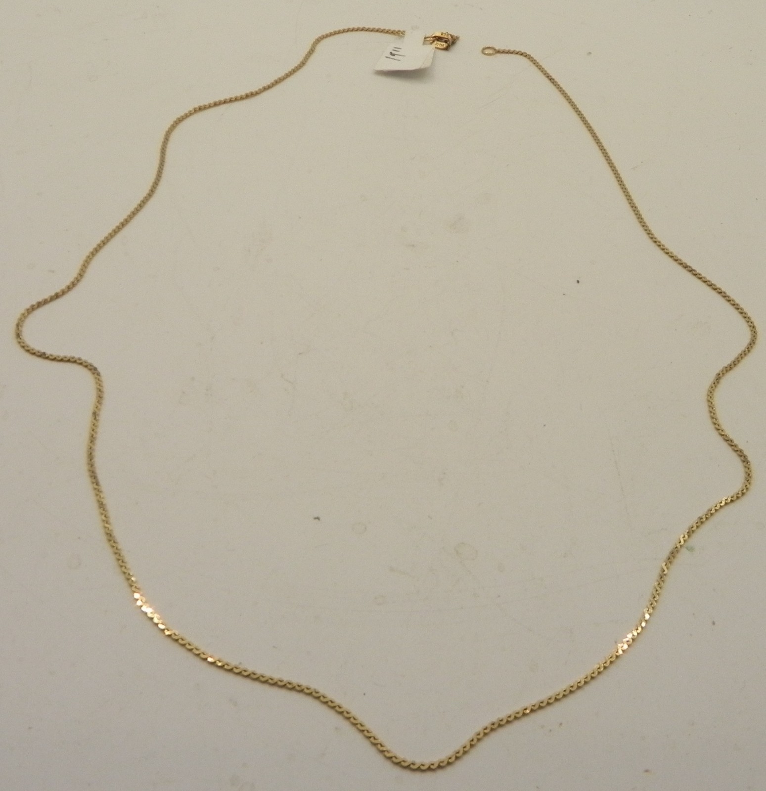 VTG Estate 18.5″ Solid 14K Yellow Gold Serpentine Chain 2.5 g !!