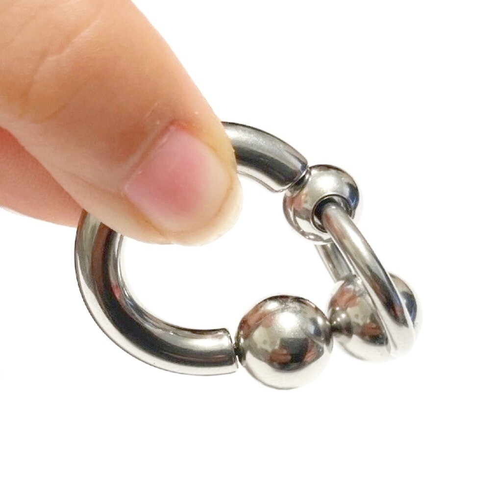 FRONT 10mm PENDULUM MOTION BALL Surgical Steel 8, 6 & 4g 5/8″ PA HORSESHOE.