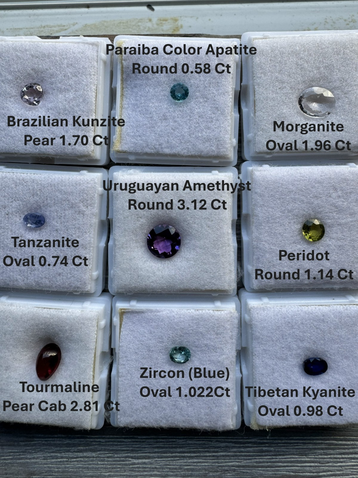 PRECIOUS GEMSTONE INVESTMENT LOT #18: 9 GEMS, 14.07 TCW. With COA. Details Below