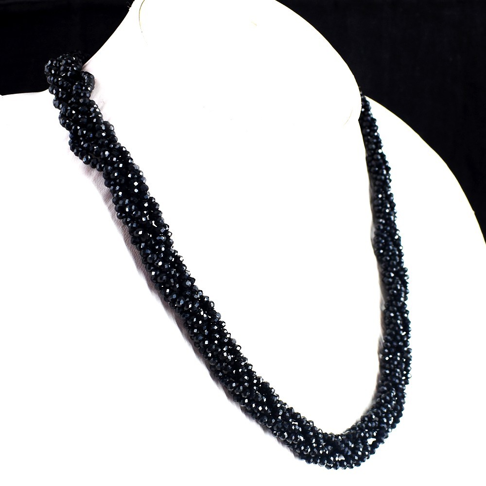 Spinel Amazing Cut 218.00 Cts Most Brilliant Braided Necklace Jewelery RK 16E734