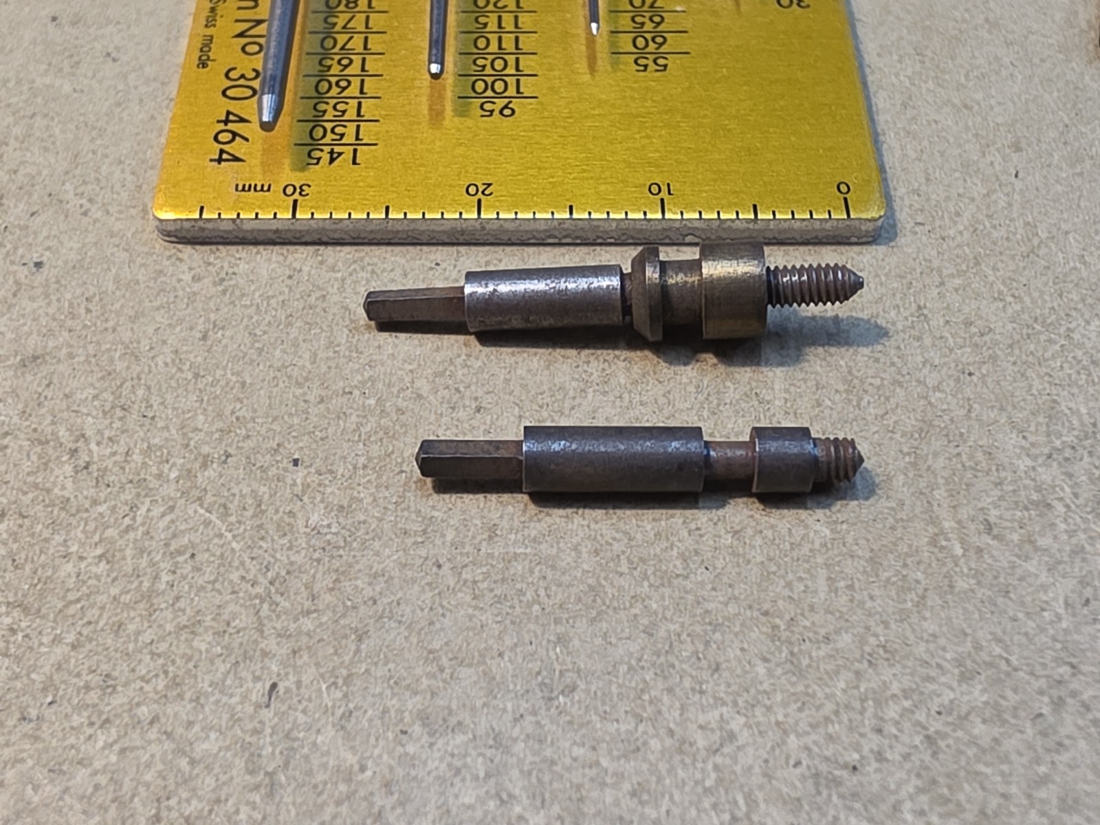 Lot Of 2 NOS American Pocket Watch Stems-18s Squares, 2.17mm Threads Parts