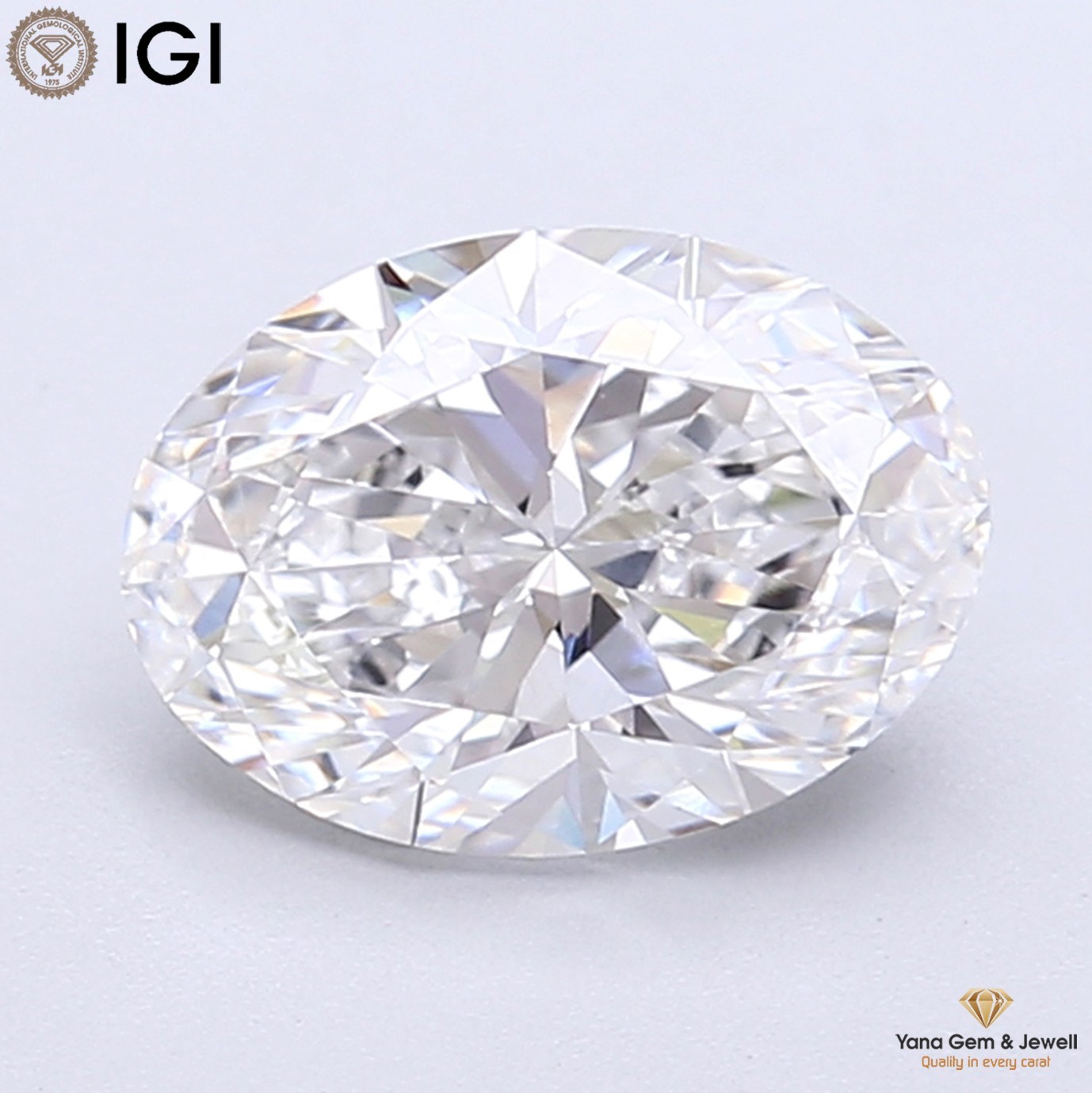 IGI Certified 2.00 Carat VVS1 Clarity E Color OVAL CUT CVD Lab Grown Diamond