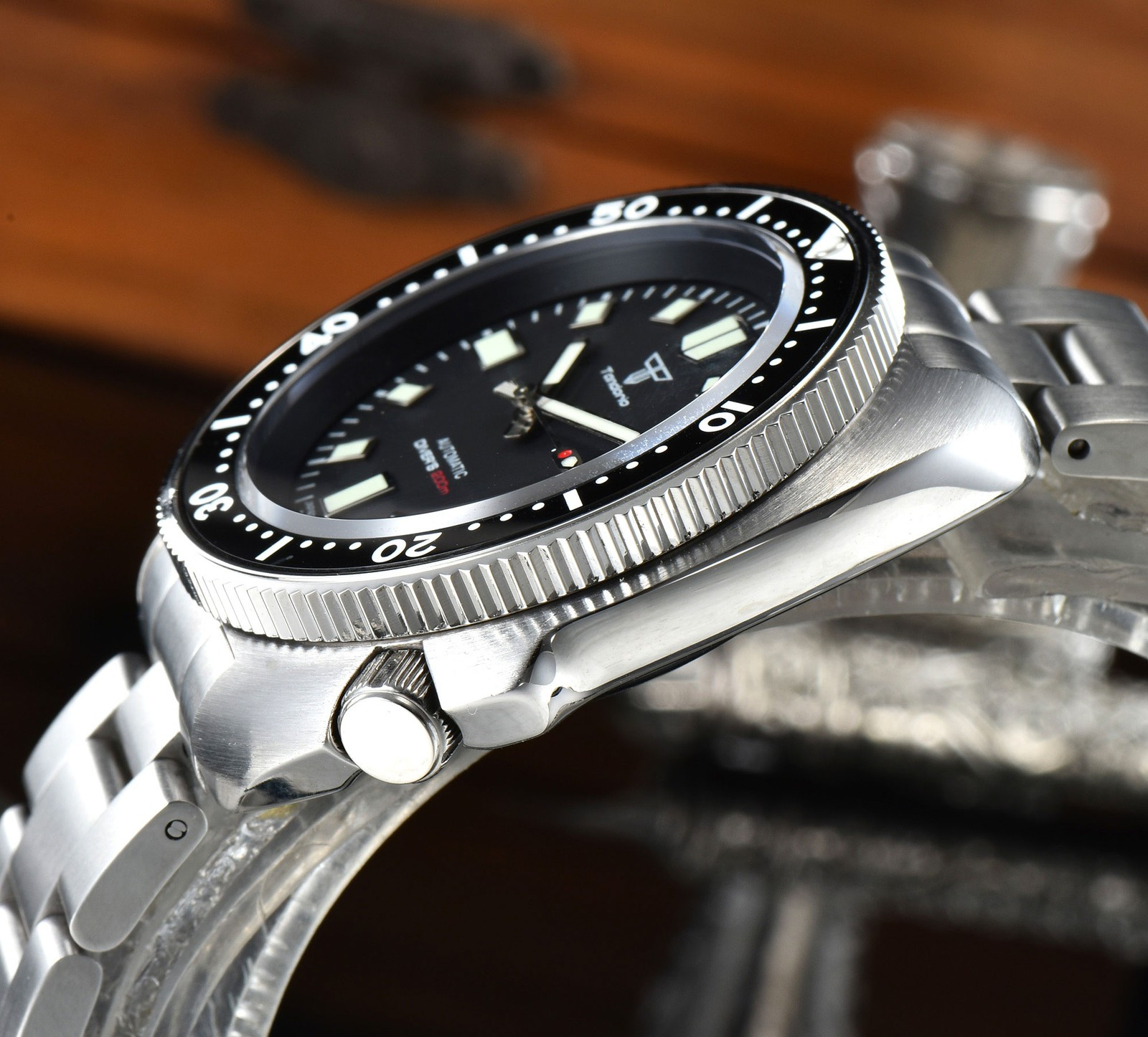 Tandorio 44mm Men’s Automatic Mechanical 200M Dive Watch Miyota 8215 PT5000