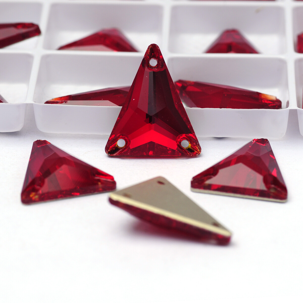 Slim Triangle Sew On Rhinestone Flat Back Glass Beads Crystal Rhinestones Decora