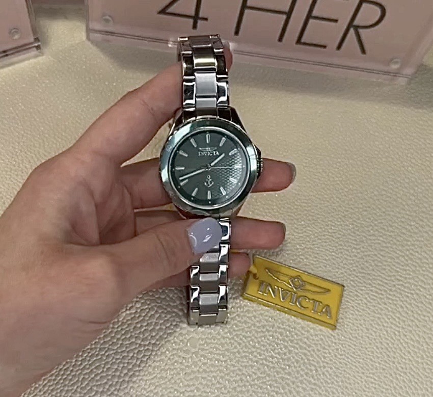 INVICTA Lady 38mm Stainless Steel Steel Light Green dial PC21J Quartz