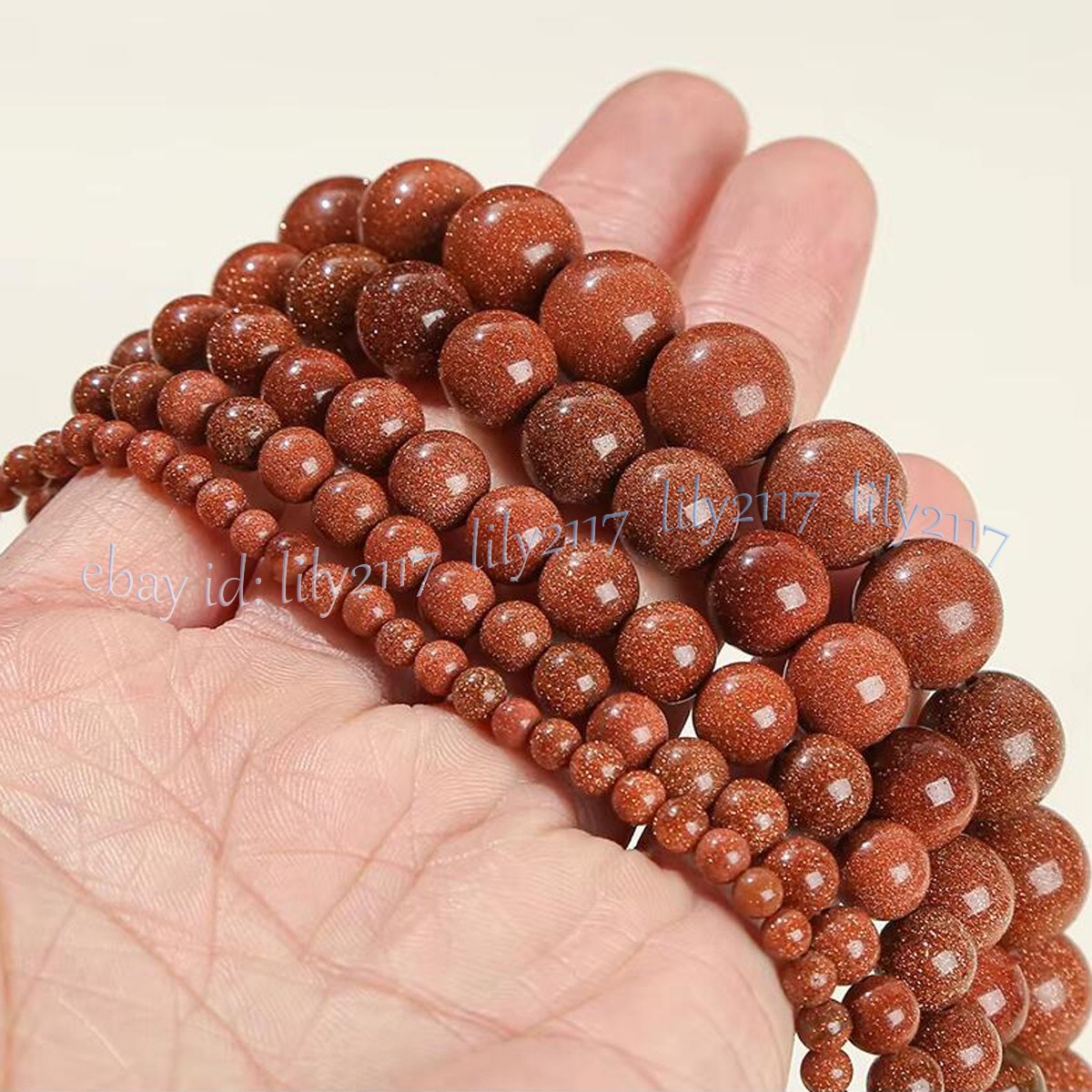 Natural Blue Gold Green Sandstone Round Gemstone Loose Beads Jewelry Making 15”