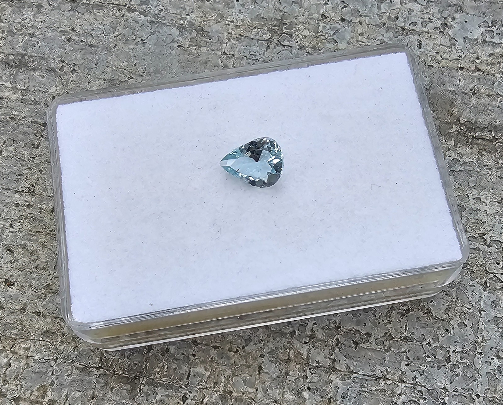 Aquamarine 8.9×6.9mm Pear Shape Loose Gemstone!