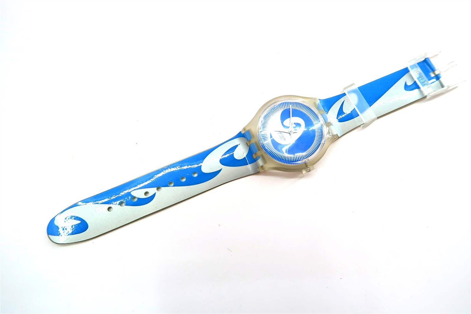 NEW Swatch Watch PERFECT WAVE XL SUDK111 with Case & Papers 44mm from 2004