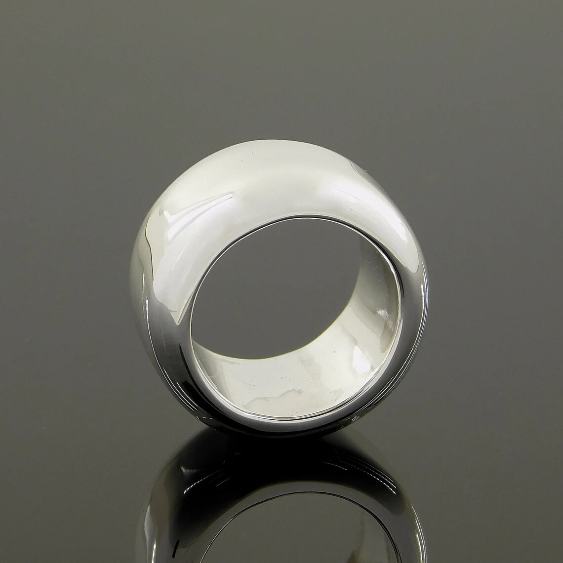 Chunky Dome Ring 925 sterling Silver Ring 15mm Thick Wide Band Statement Jewelry