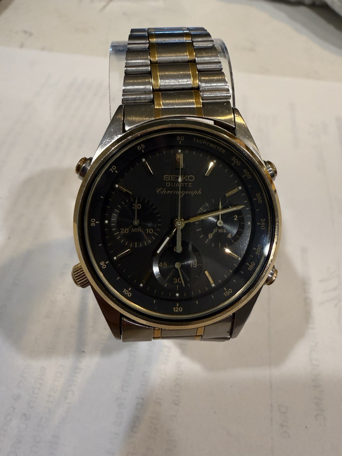 Seiko 7A28-7020 “Black Bond” Quartz Chronograph – Freshly Serviced
