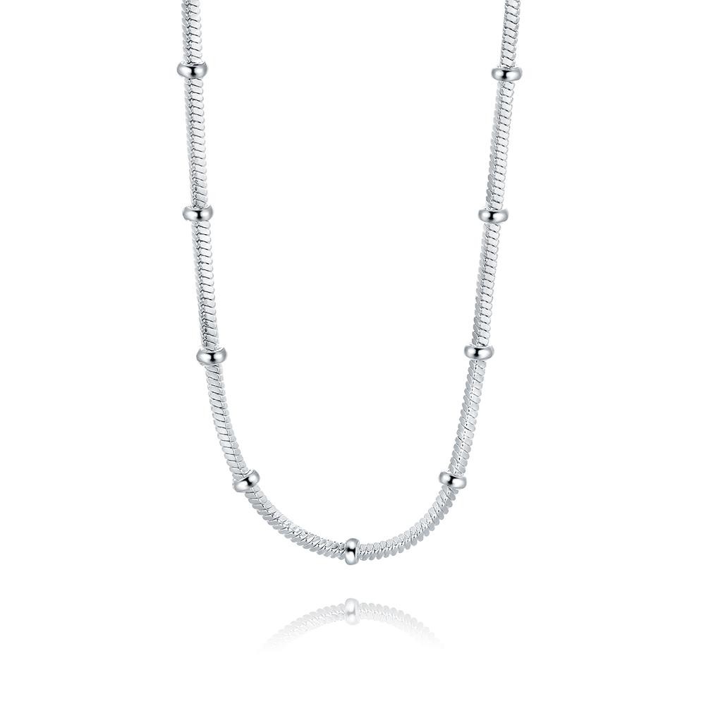 55cm 925 Sterling Silver Snake Chain Necklace for Charms Women Men Gift