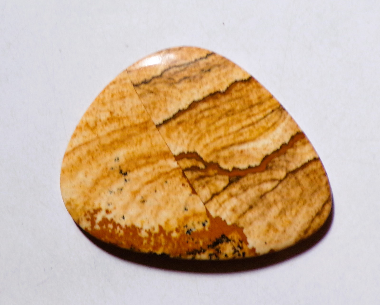 39.60 Cts Natural Picture Jasper Cabochon Loose Gemstone 40X31X4MM