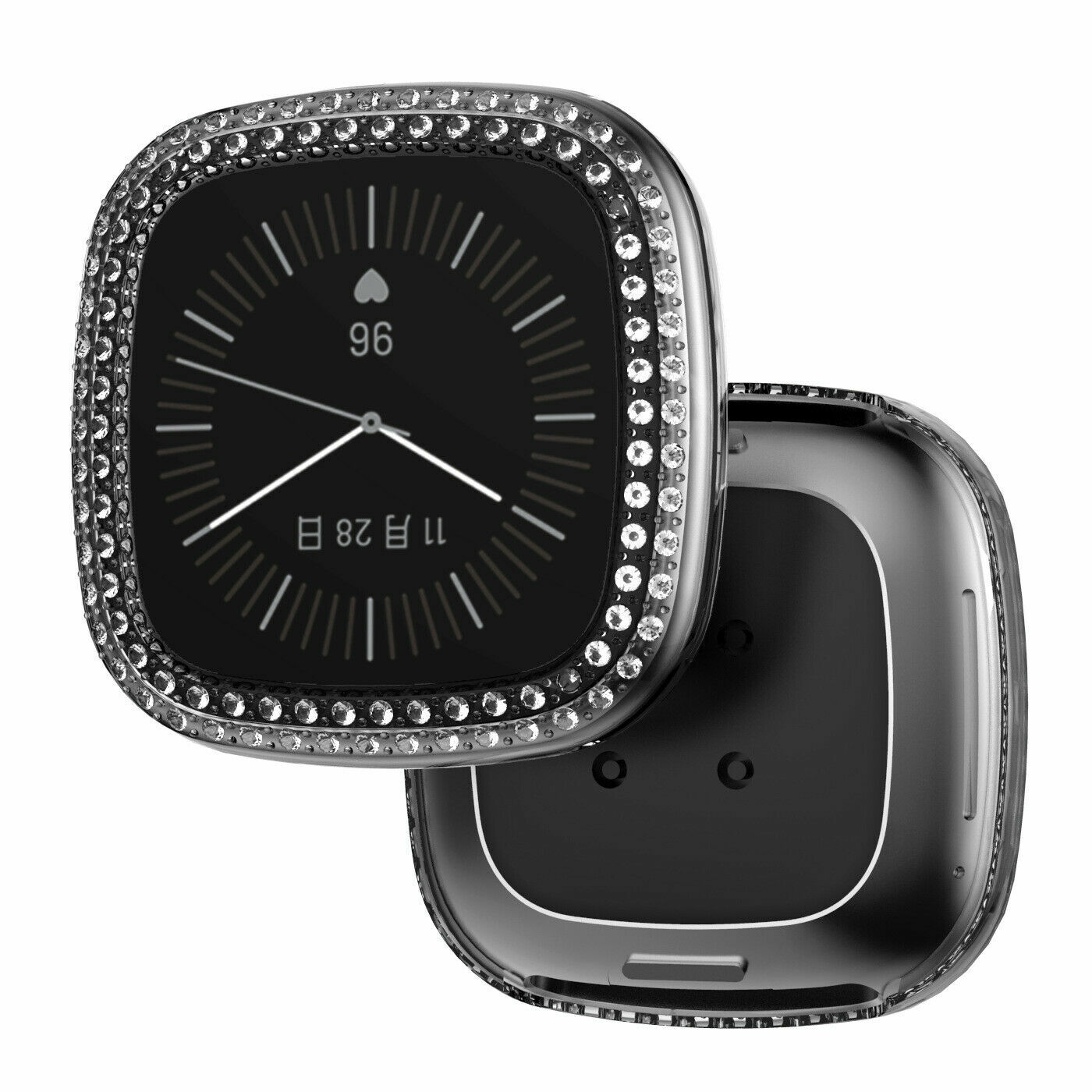 For Fitbit Versa 3 4 Sense2 watch Bling Protector Case Cover Bumper Screen Frame