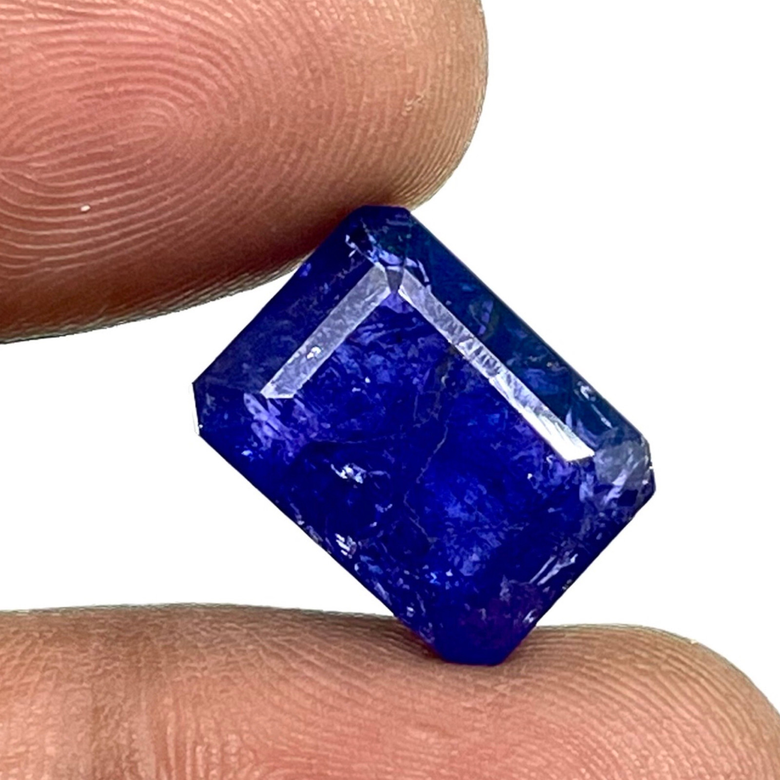 Certified 13.90 Cts Natural Tanzanite Emerald Cut Vibrant Blue A+ Loose Gemstone