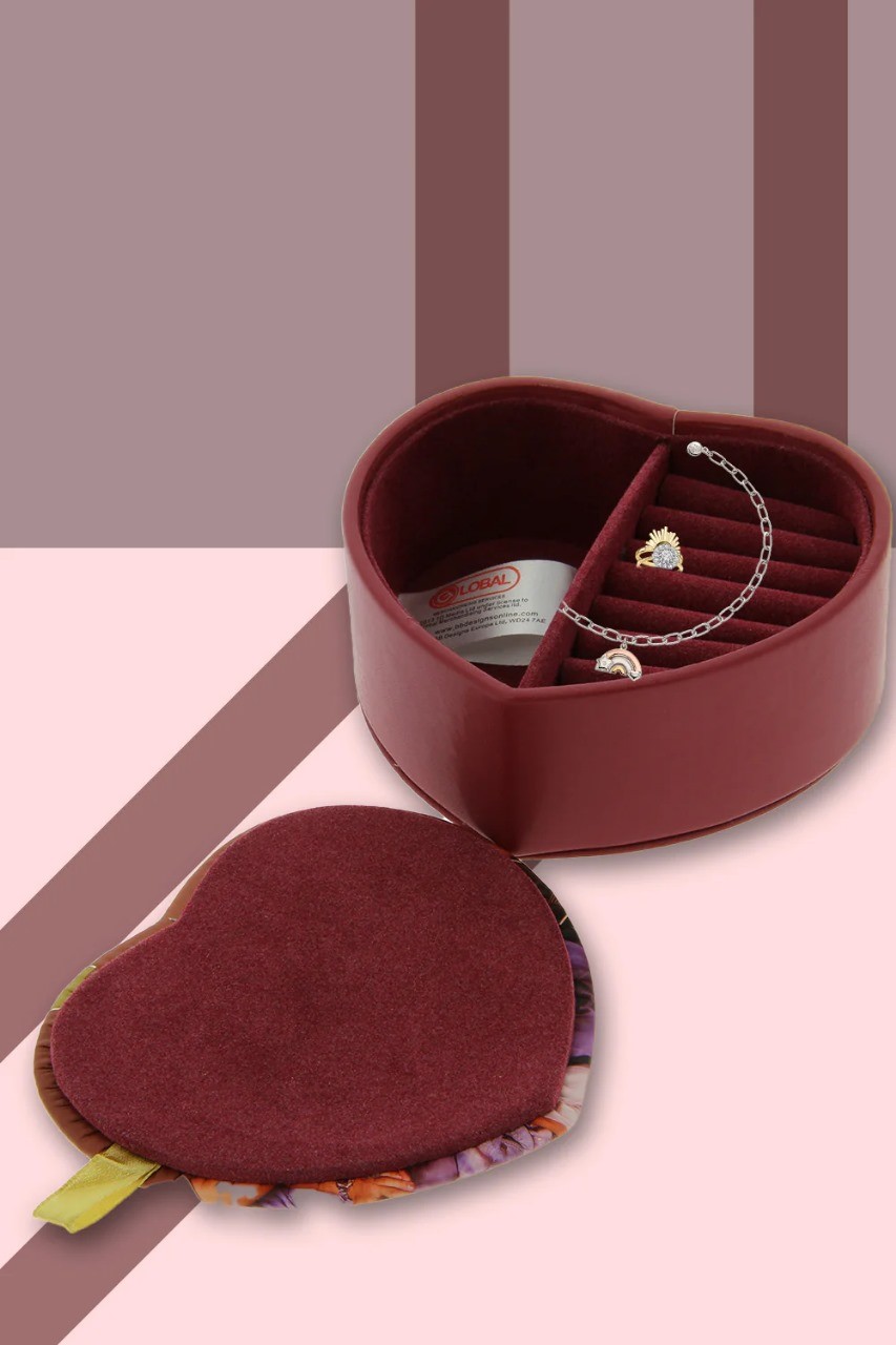 One Direction Brown Jewelry Box-Organizer-Large Capacity-Compact & Portable