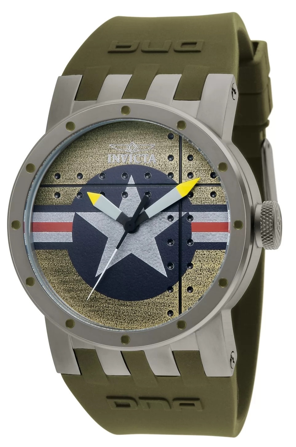Invicta Men’s 11648 DNA Quartz 3 Hand Green Dial Watch