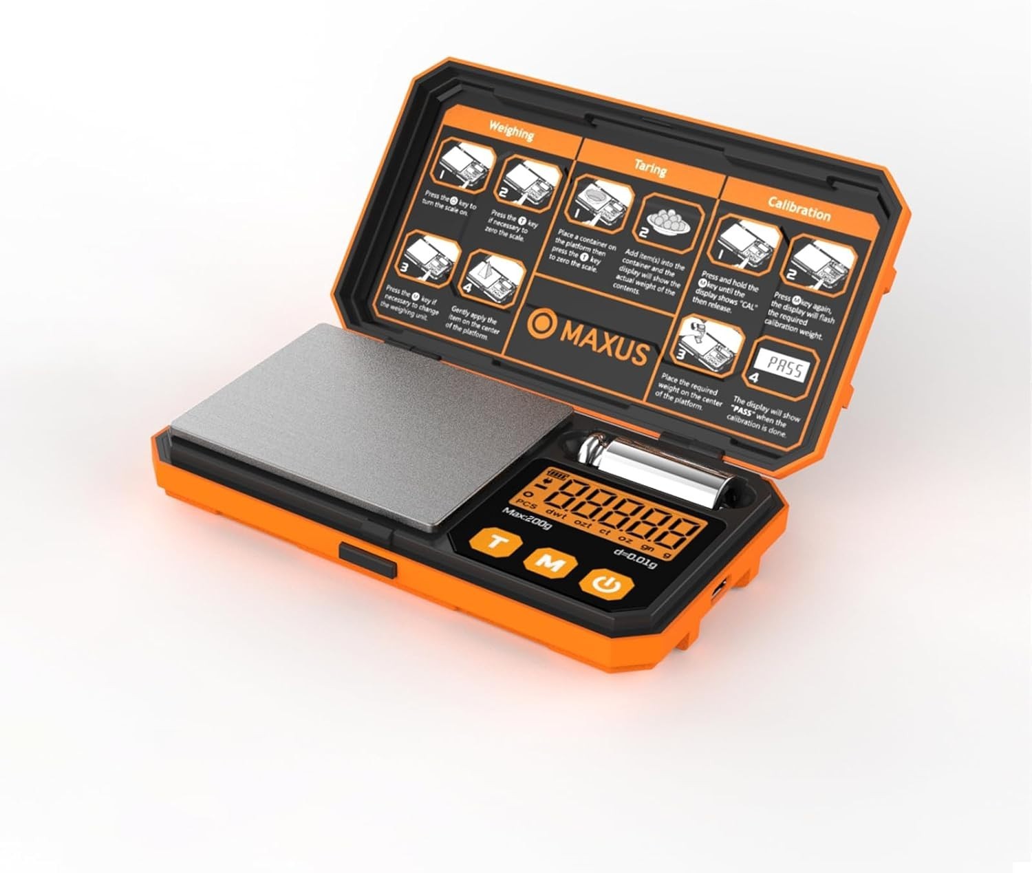 Digital Pocket Scale with Backlit LCD Display and Tare Function for Accuracy