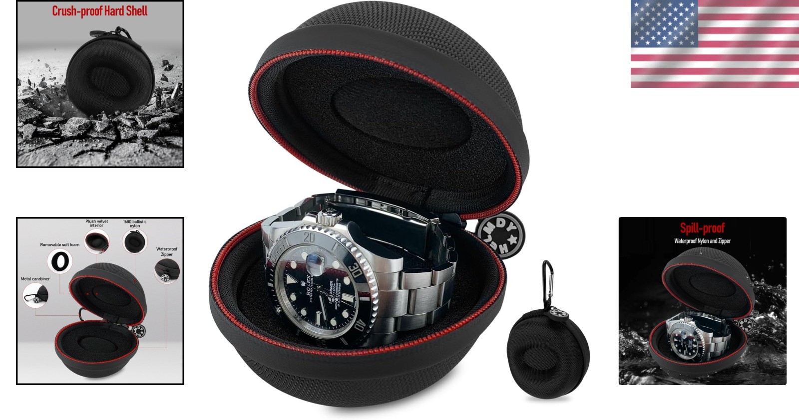 Luxury Watch Travel Case with Velvet Interior – Perfect Gift for Watch Owners
