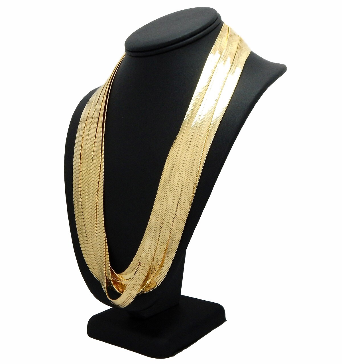 Herringbone Chain Necklace 6 Pieces 11mm 20″ 24″ 30″ Gold Finish Wholesale Lots