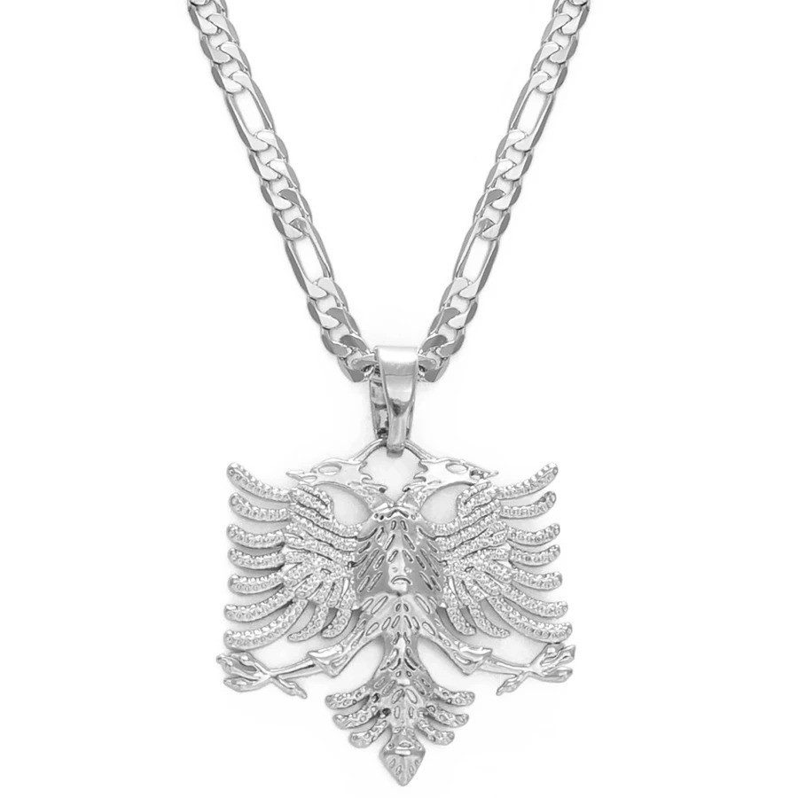 Albania Eagle Pendant Necklace Albanian Jewelry Ethnic Kosovo Silver/gold Color