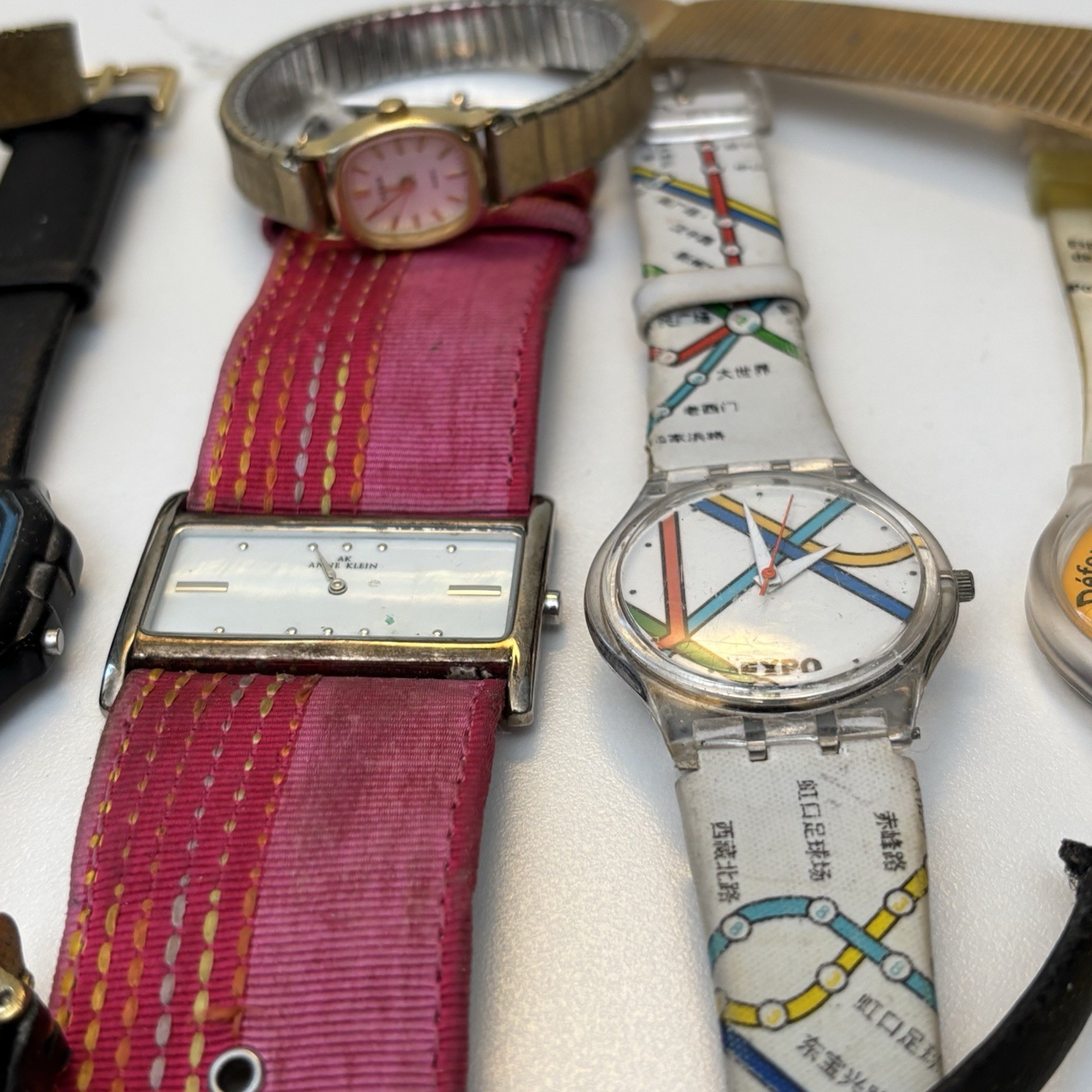 Vintage Untested Quartz Watch Lot – Swatch Casio Fossil Anne Klein Cross Guess