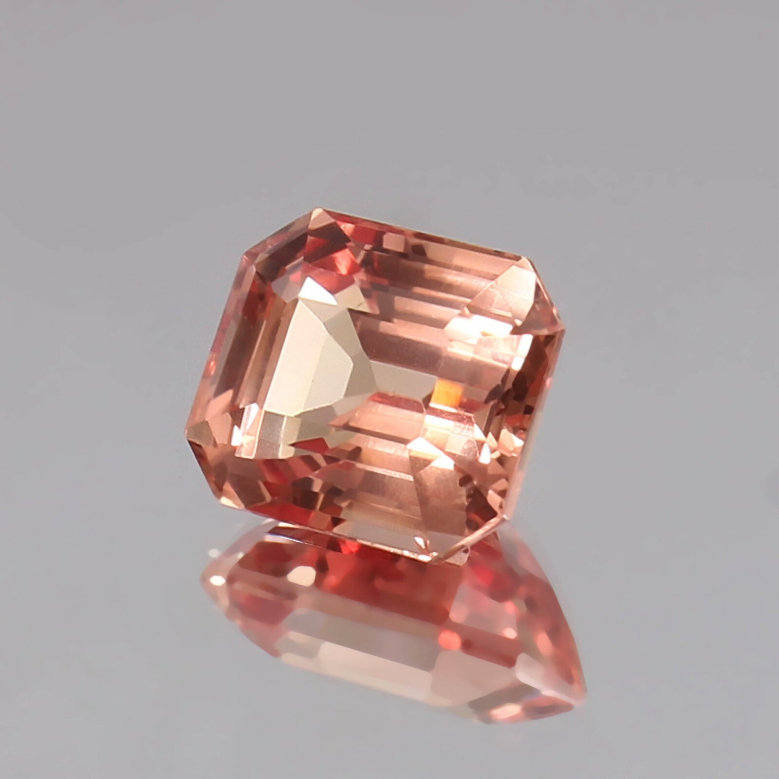 6.90 Ct Natural Flawless Ceylon Padparadscha Sapphire Loose Radiant Cut Gemstone
