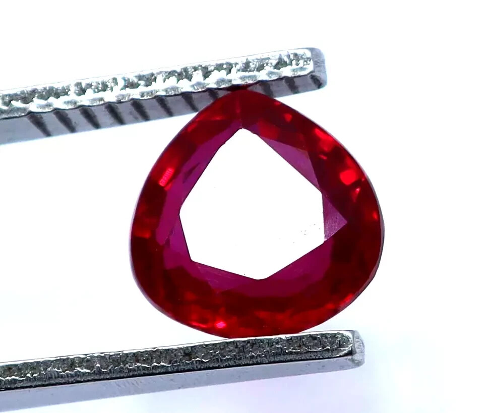 Natural Red Ruby Pear Cut 4.30 Ct Certified Loose Gemstone With Free Gift