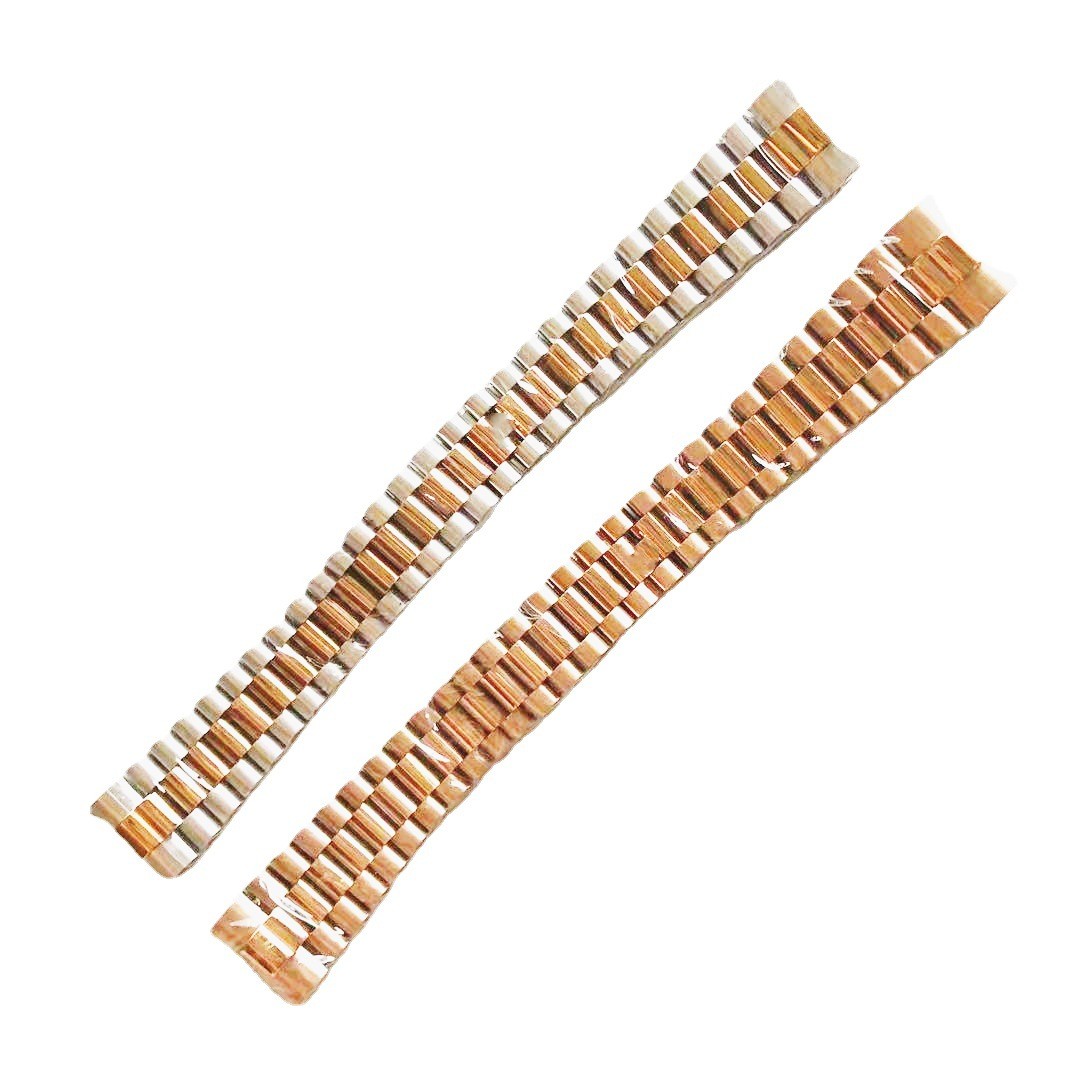 High End Solid 3 Beads Stainless Steel Watch Band Strap 13 17 20 21mm for Rolex