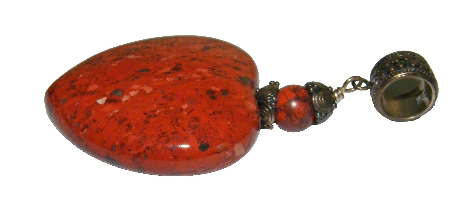 Mine Finds by Jay King DTR Red Jasper Heart Pendant Necklace