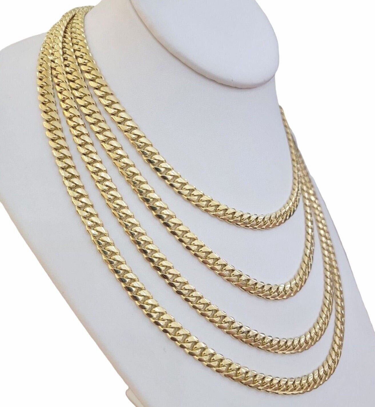 Real 14k Yellow Gold Miami Cuban Link Chain 6mm 24″ Necklace Box Lock