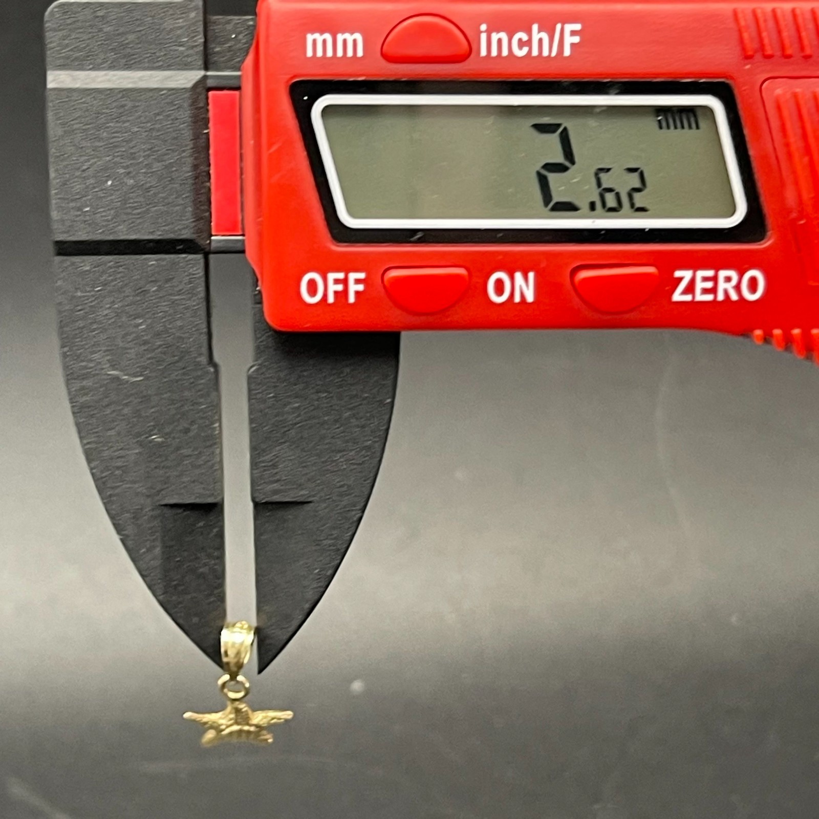 14K Gold Starfish Charm • Signed 14K KDZ • 10.3–12.2 mm • 0.6 g