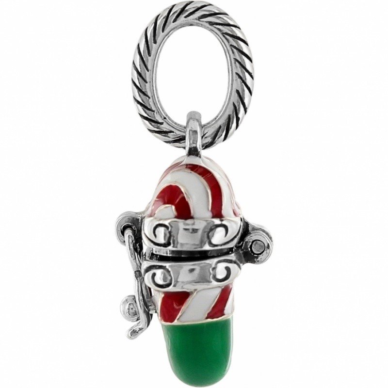 NEW Brighton CANDY CANE HEART Xmas Christmas Holiday OPENS Charm Bead RETIRED