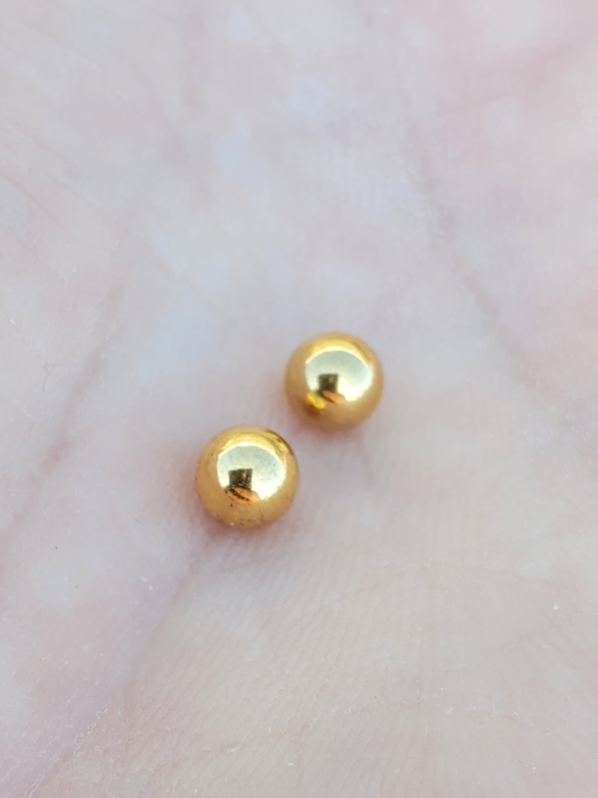 2 Gold Color 18g 16g 14g Externally Threaded Replacement Balls Gold Color