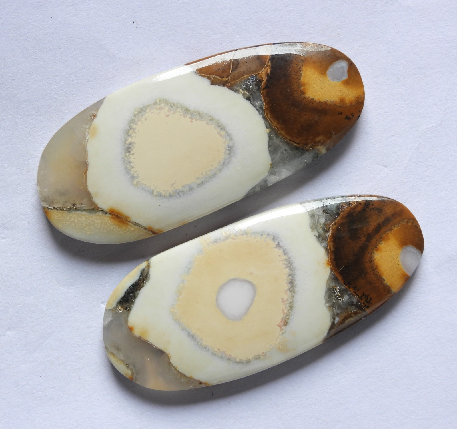 84.25 Ct Natural Cobra Jasper (45.4mm X 19.7mm each) Cabochon Loose Match Pair
