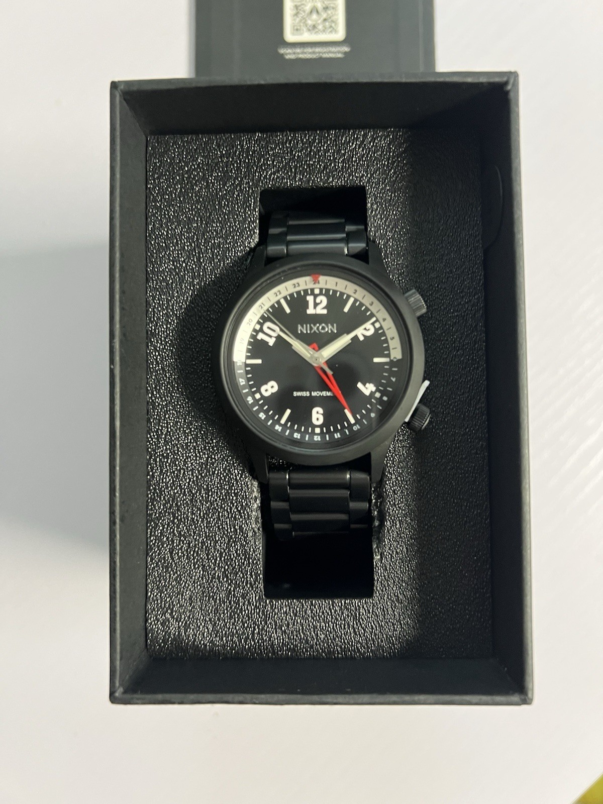 Nixon Drifter GMT 40mm Super Black / Black Sunray Brand New
