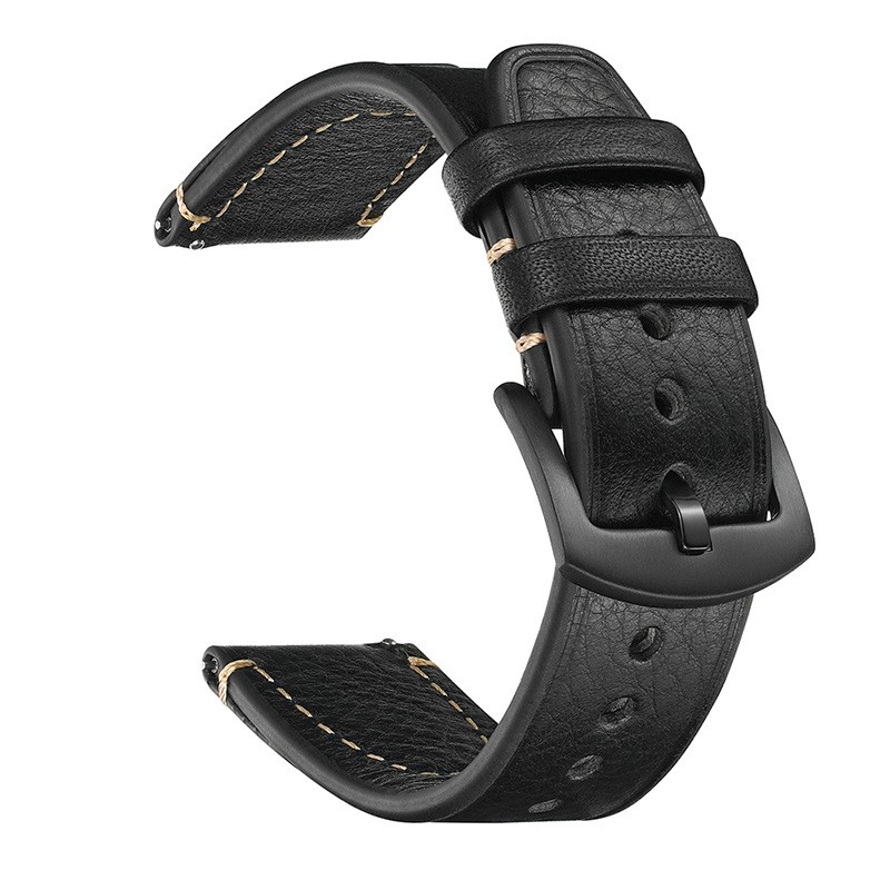 Double Sided Genuine Leather Watch Band Retro Quick Release Strap 18 20 22 24mm