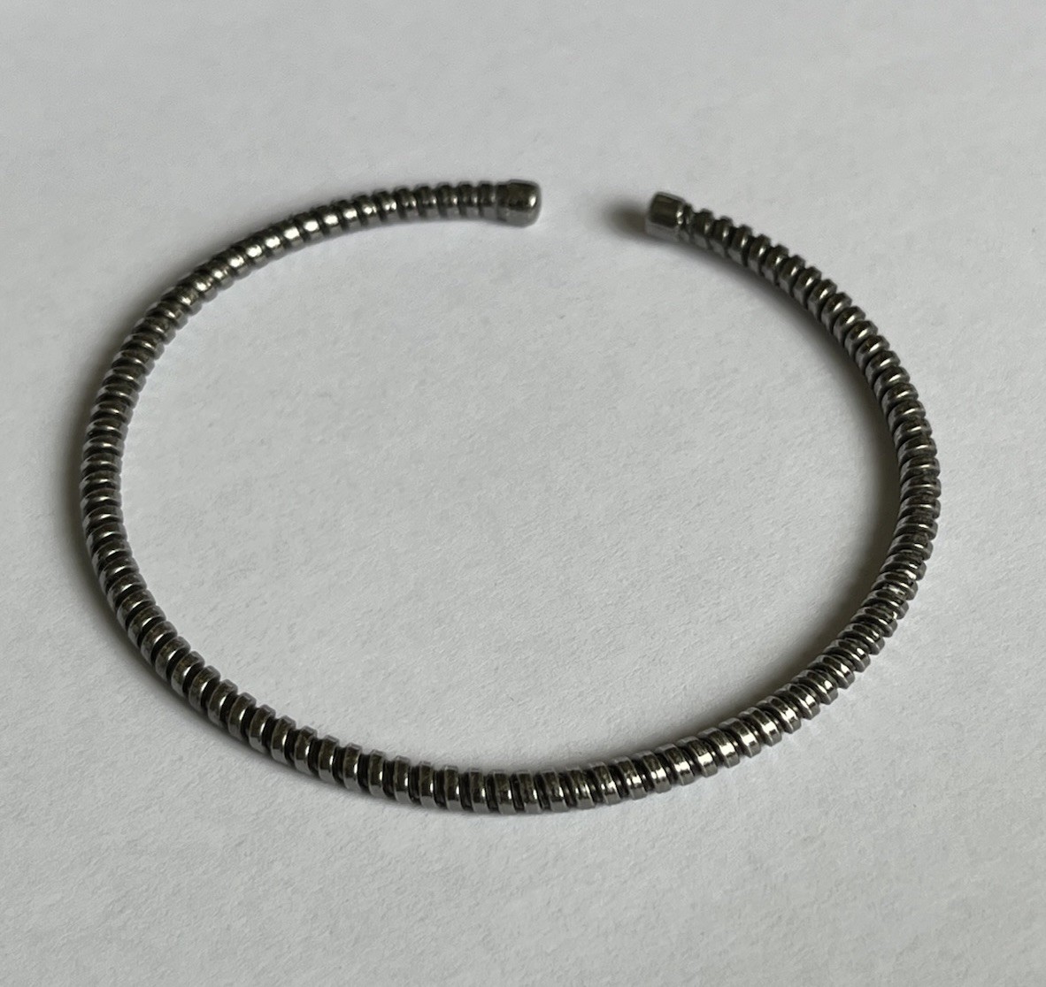 M132 Italy 925 Sterling Silver Braided Twist Cable Open Cuff Bracelet Modernist