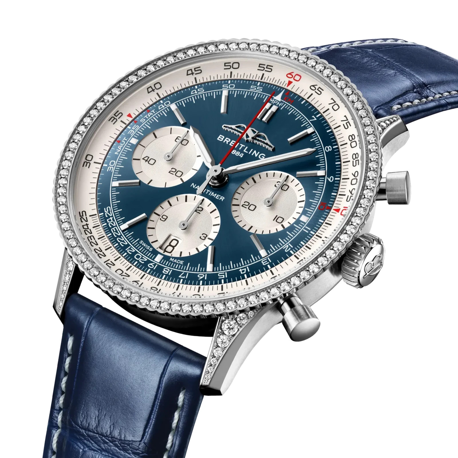 Breitling Navitimer B01 AB0139631C1P1 41mm Steel Bezel With Diamonds Men’s Watch