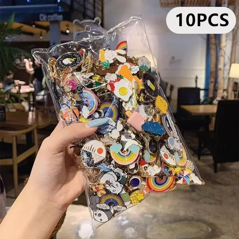 10-100Pcs Enamel Badges Pins Brooches Cute Cartoon Brooches for Child and Women