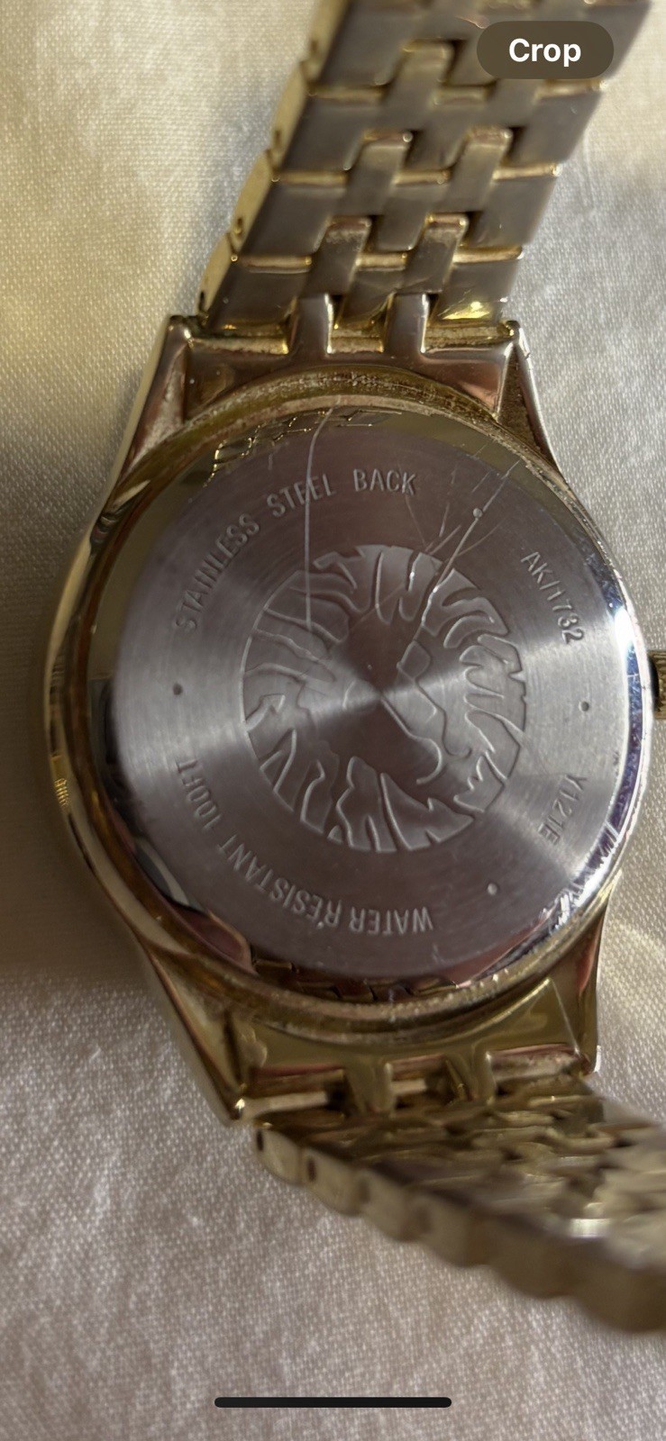Anne Klein Watch Women Two-Tone Gold Silver Black Diamond Dial AK/1732 Excellent